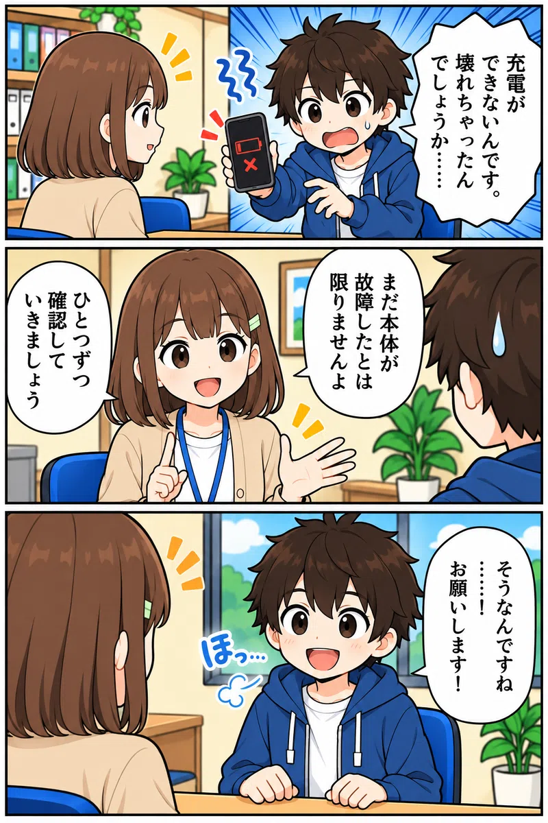 スマホが充電できない2