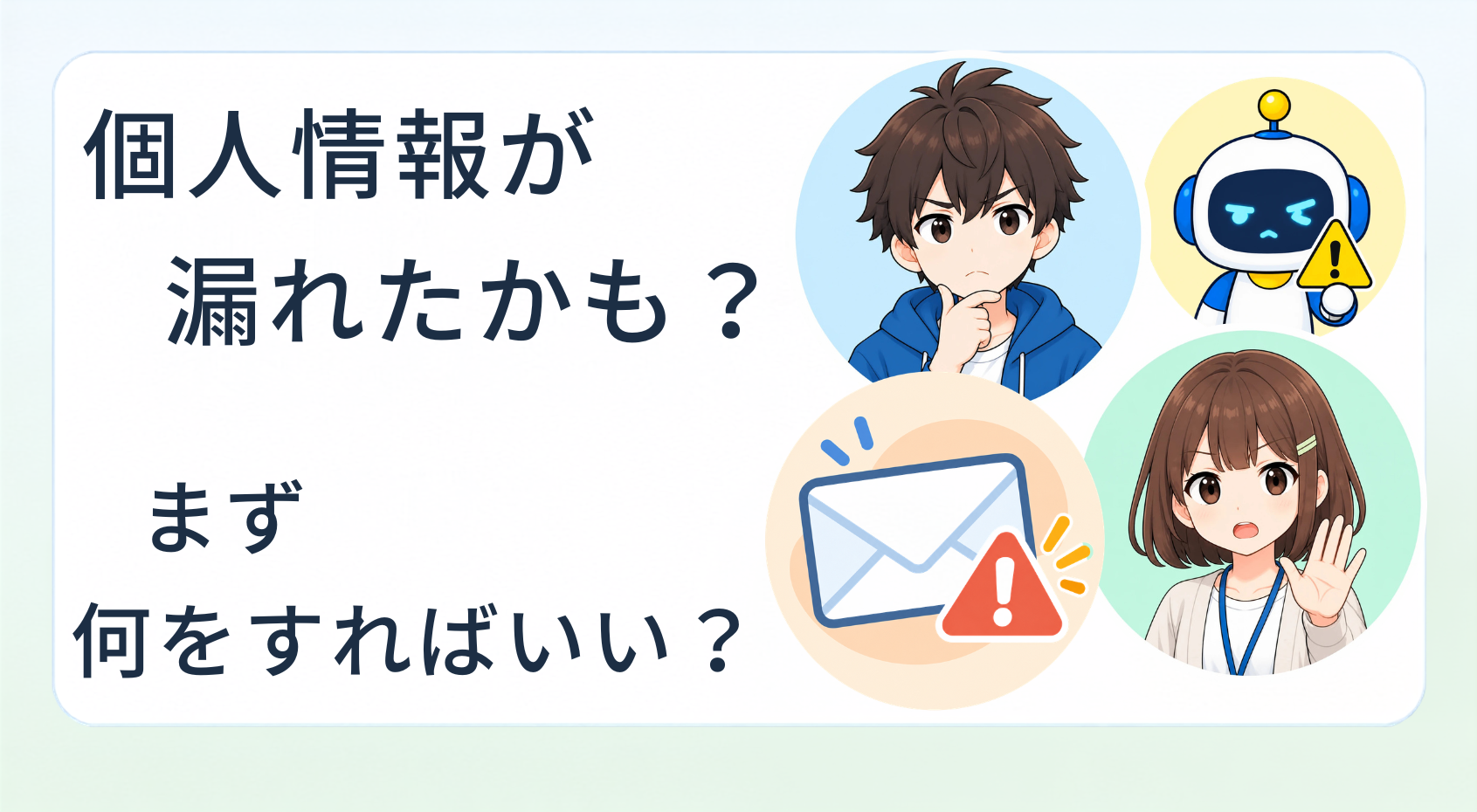 個人情報が洩れたらどうする?