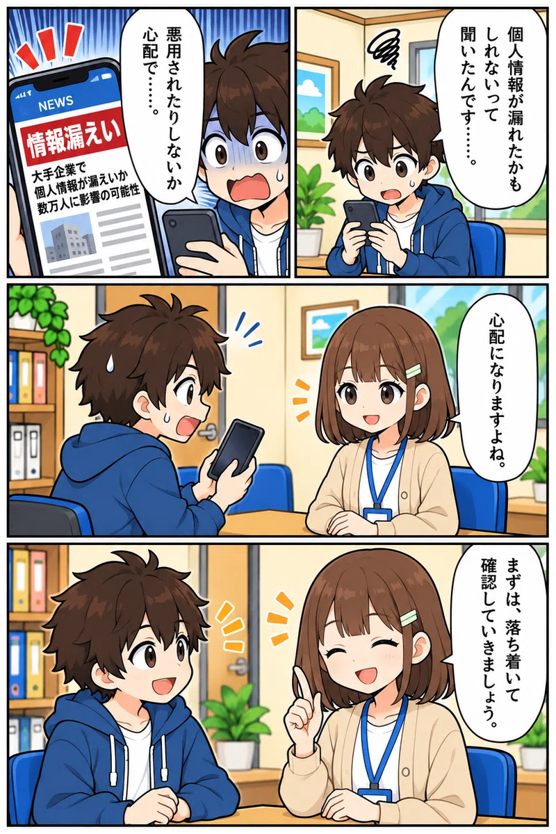 個人情報が漏れた１