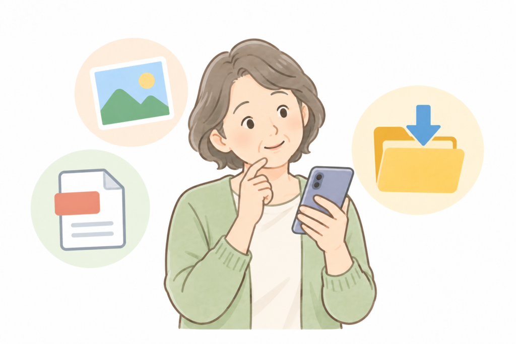スマホに保存したファイルが見つからないときは